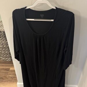 Eileen Fisher Black Three-Quarter Sleeve Dress